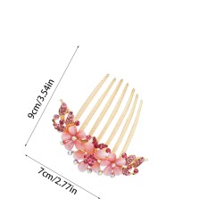 4 PCS Flower Floral Hair Combs Bridal Wedding Hair Side Combs Hair Accessories for Women