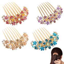 4 PCS Flower Floral Hair Combs Bridal Wedding Hair Side Combs Hair Accessories for Women