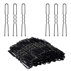 100PCS U Shaped Hair Pins, 2.4 inch Hair Pins for Buns Ballet Bun Hair Pins for Women with Storage Box