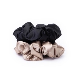 Satin Hair Scrunchies for Women Girls, Stylish Satin Hair Ties Cute Satin Hair Scrunchie for Styling 2Pcs