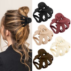 5 Pcs Large Hair Clips 3.15in Octopus Hair Clip Matte Claw Clips for Thick Hair Medium Hair Clips Hair Clamps Hair Accessories